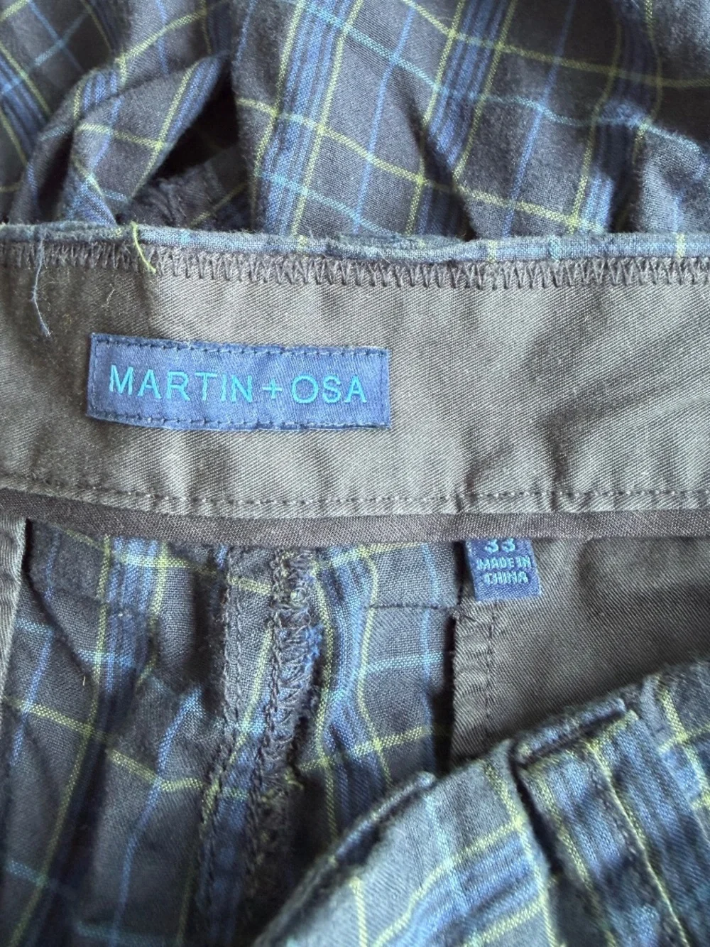 Martin + Osa blue plaid